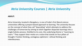 atria university courses atria university