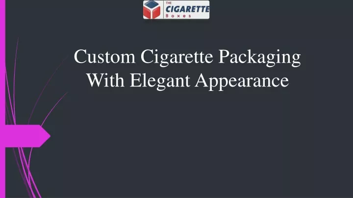 custom cigarette packaging with elegant appearance