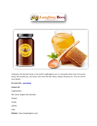 Buy Pure Honey | Laughingbees.com