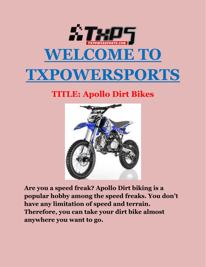 welcome to txpowersports