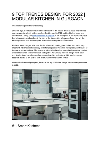 9 top trends design for 2022 modular kitchen