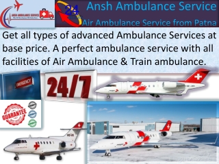 ansh ambulance service air ambulance service from patna