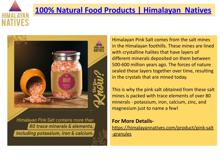 100 natural food products himalayan natives