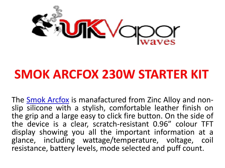 smok arcfox 230w starter kit