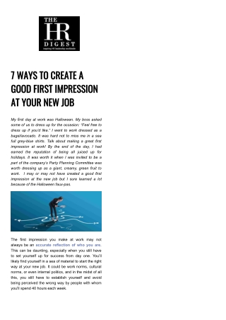 7 ways to create a good first impression at your