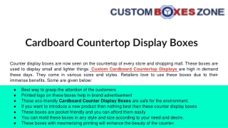 Counter cardboad counter display boxes