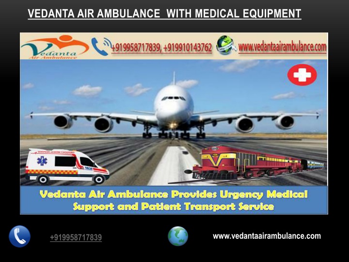 vedanta air ambulance with medical equipment