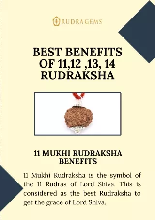 Best Benefits of 11,12 ,13,14 Rudraksha