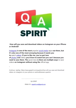 how will you save and download videos