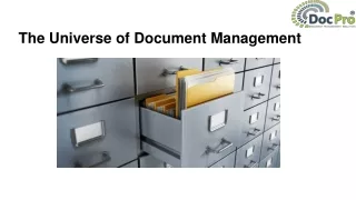 the universe of document management