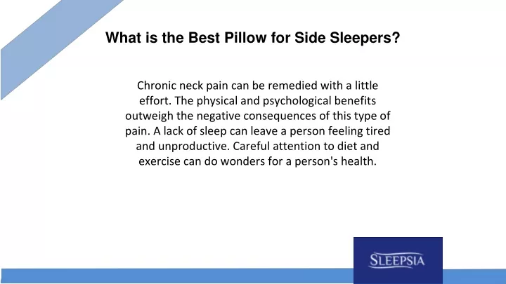 what is the best pillow for side sleepers