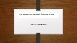 how multivitamins help to build the immune system