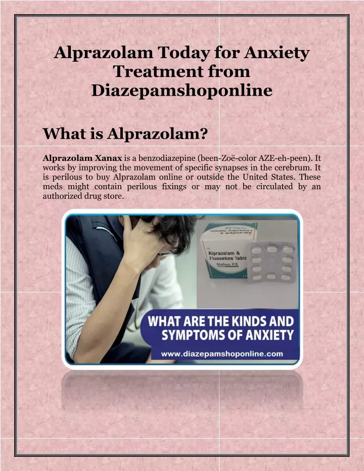 alprazolam today for anxiety treatment from