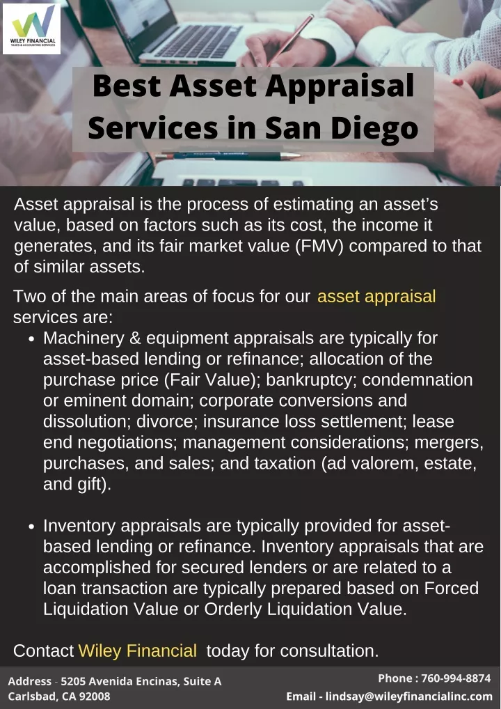 best asset appraisal services in san diego