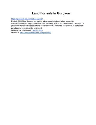 land for sale in gurgaon
