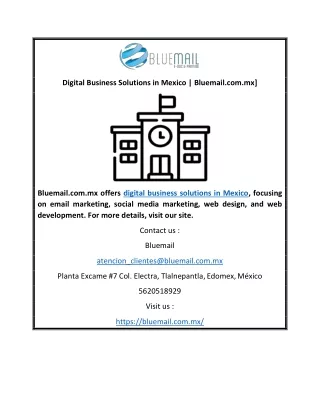 Digital Business Solutions in Mexico  Bluemail.com.mx