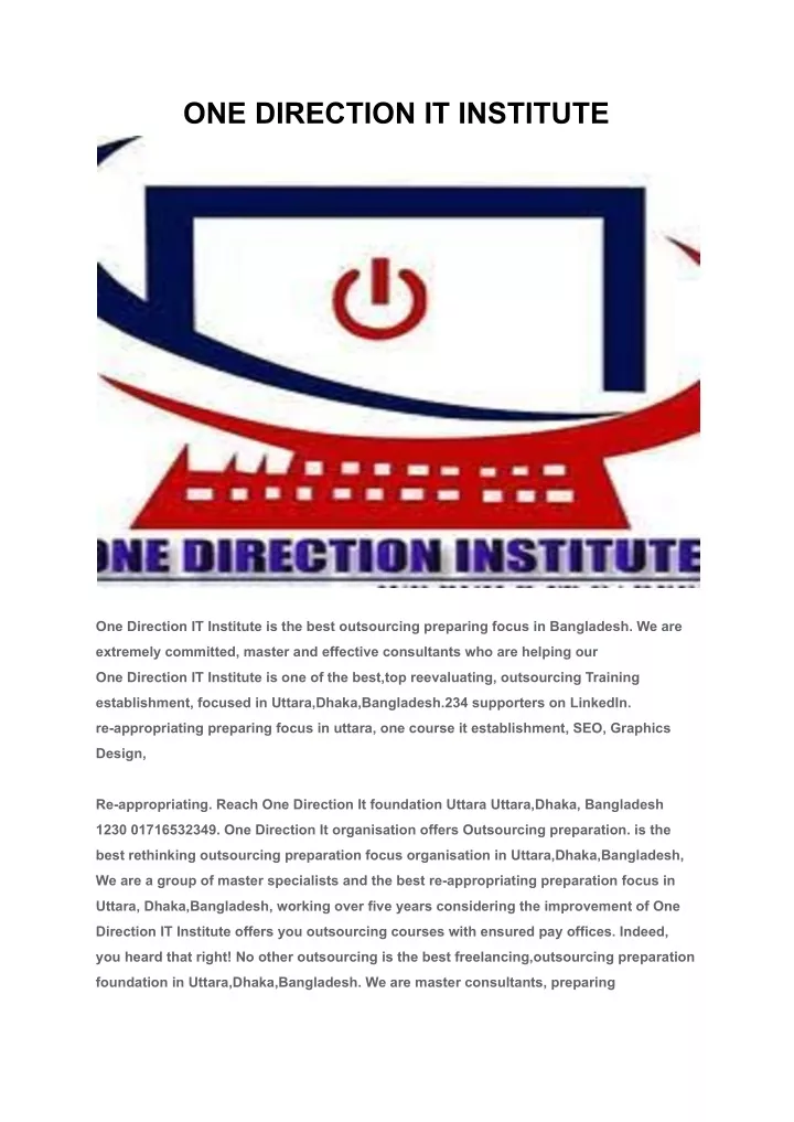 one direction it institute