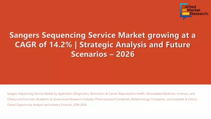sangers sequencing service market growing