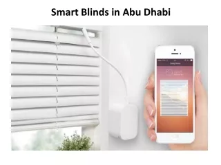 Smart Blinds in Dubai