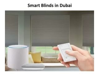 Smart Blinds in Dubai