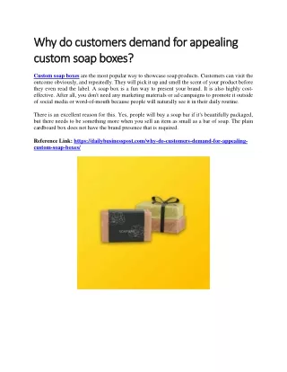 why do customers demand for appealing