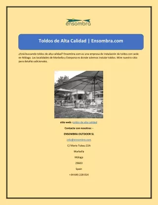 toldos de alta calidad ensombra com