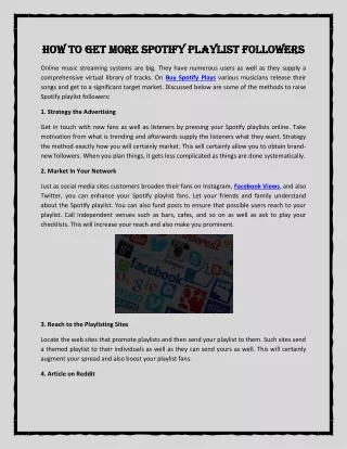 how to get more spotify playlist followers