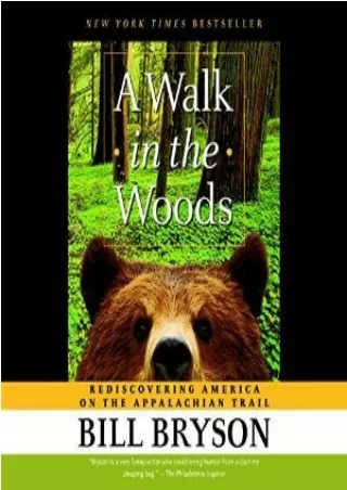 E Books A Walk in the Woods: Rediscovering America on the Appalachian Trail books online