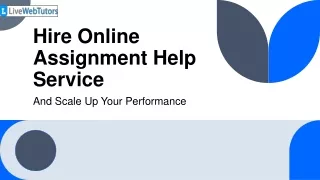 hire online assignment help service