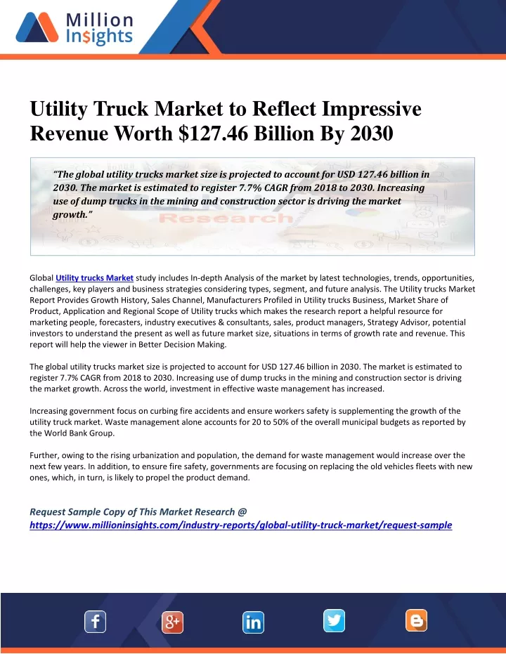 utility truck market to reflect impressive