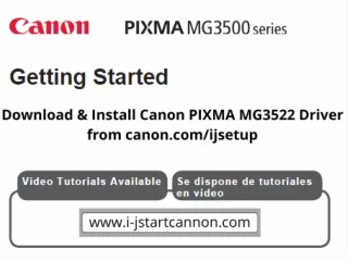 How to Download & Install Canon PIXMA MG3522 Driver from canon.com/ijsetup