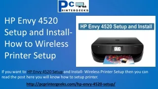 hp envy 4520 setup and install how to wireless