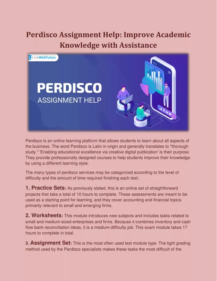 perdisco assignment help improve academic