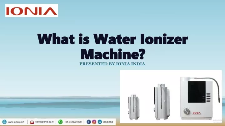 what is water ionizer machine