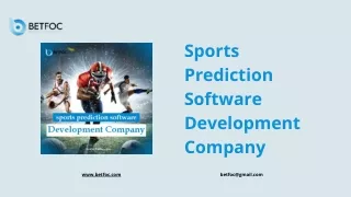 Sports Prediction Software Development Company