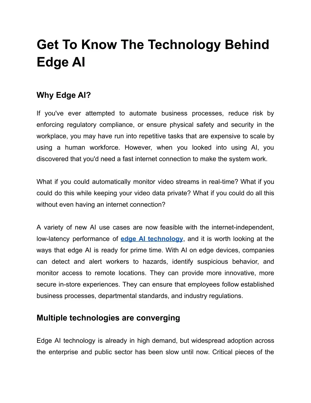PPT - Get To Know The Technology Behind Edge AI PowerPoint Presentation ...