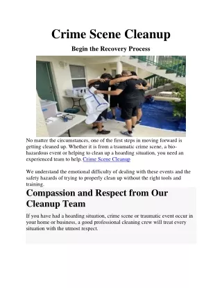 crime scene cleanup