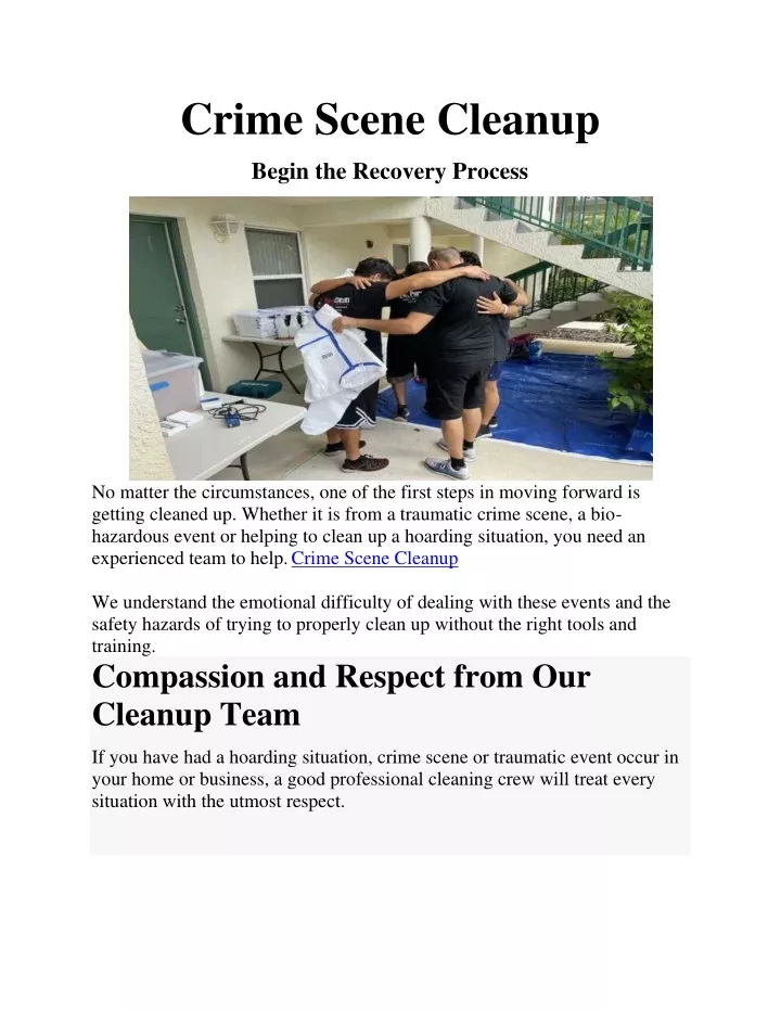 crime scene cleanup