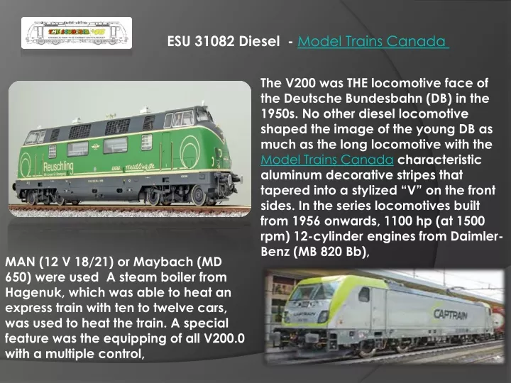 esu 31082 diesel model trains canada