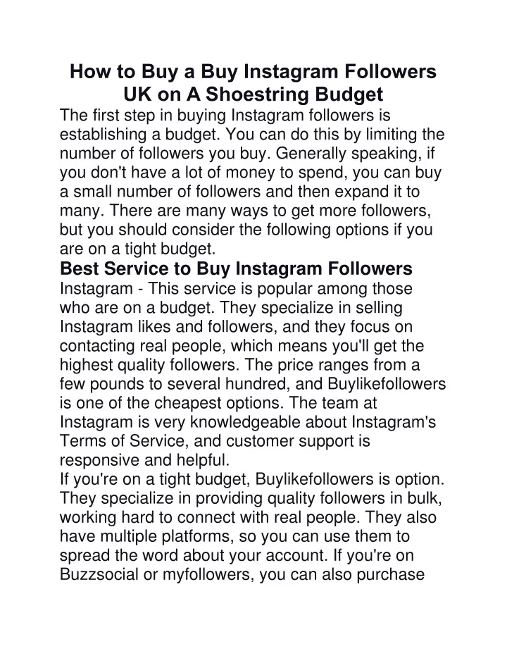 how to buy a buy instagram followers