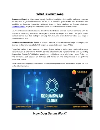 what is serumswap