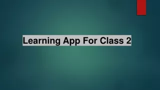 Learning App For Class 2