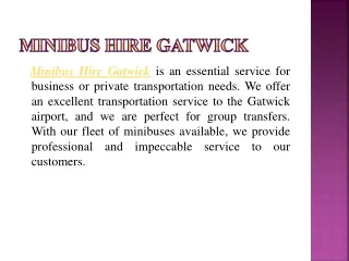 minibus hire gatwick