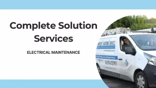 Electrical Maintenance - Complete Solution Services