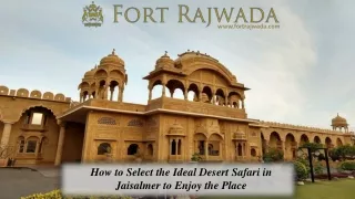 Getting Ready for Your Desert Safari with Fort Rajwada
