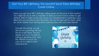 Got Your Bff’s Birthday This Month Send Them Birthday Cards Online