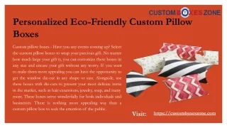 personalized eco friendly custom pillow boxes