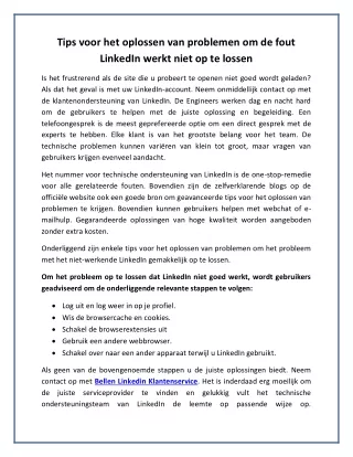 Tips voor het oplossen van problemen om de fout LinkedIn werkt niet op te loss