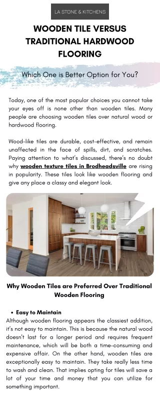 Wooden Tile Versus Traditional Hardwood Flooring