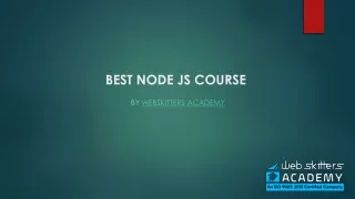 Best node JS course